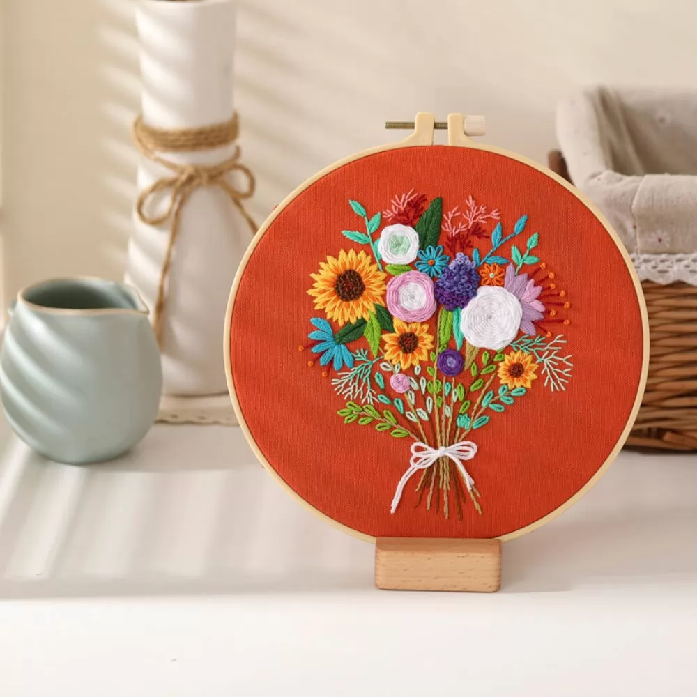 Kit Broderie DIY, Buchet de Flori, Bucurie