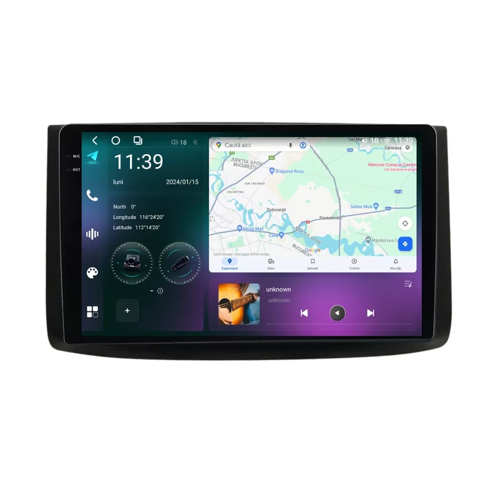 Navigatie dedicata cu Android Chevrolet Kalos 2006 - 2011, 12GB RAM, Radio GPS Dual Zone, Display 2K QLED 9.5