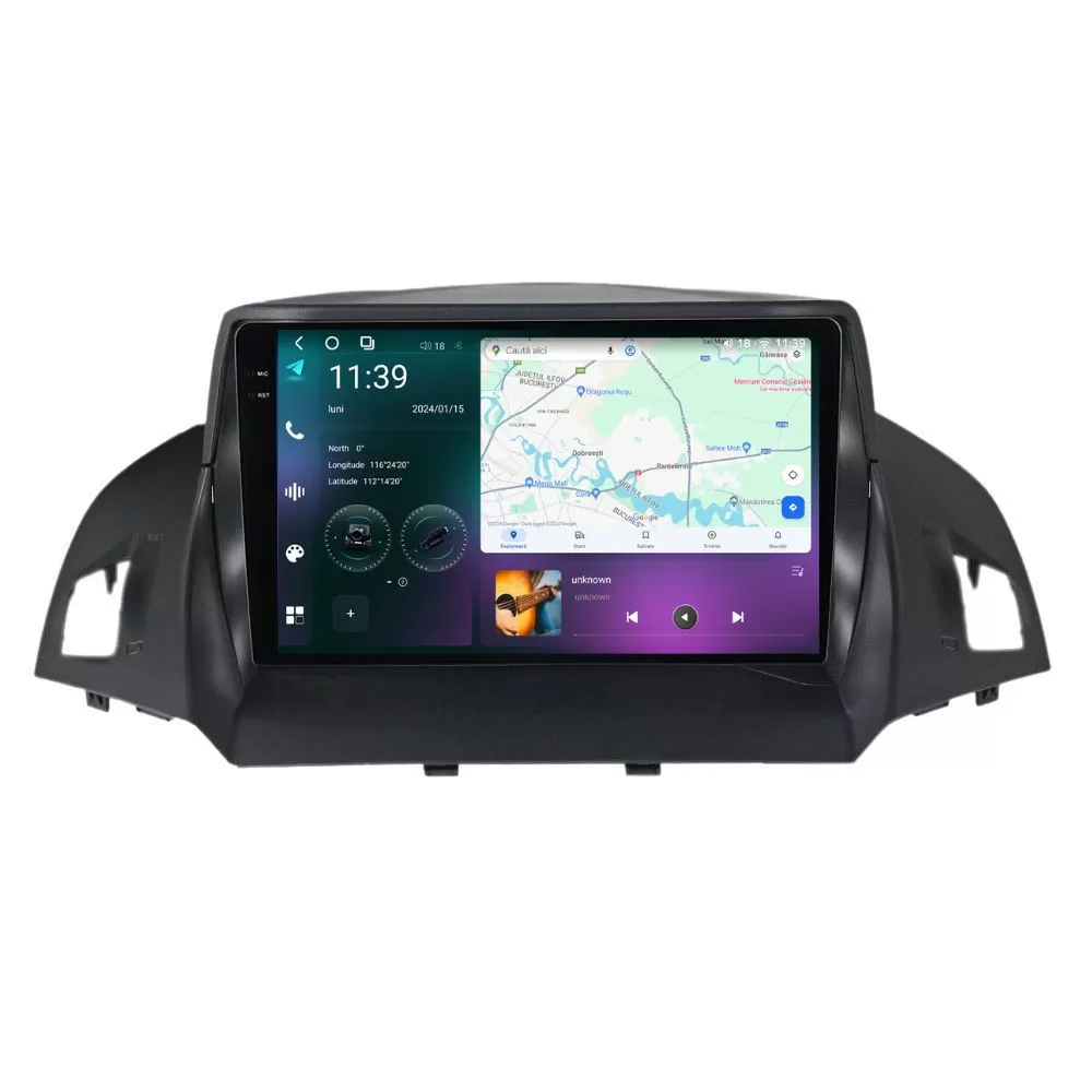 Navigatie dedicata cu Android Ford C-Max II Grand C-Max 2010 - 2019, 12GB RAM, Radio GPS Dual Zone, Display 2K QLED 9.5