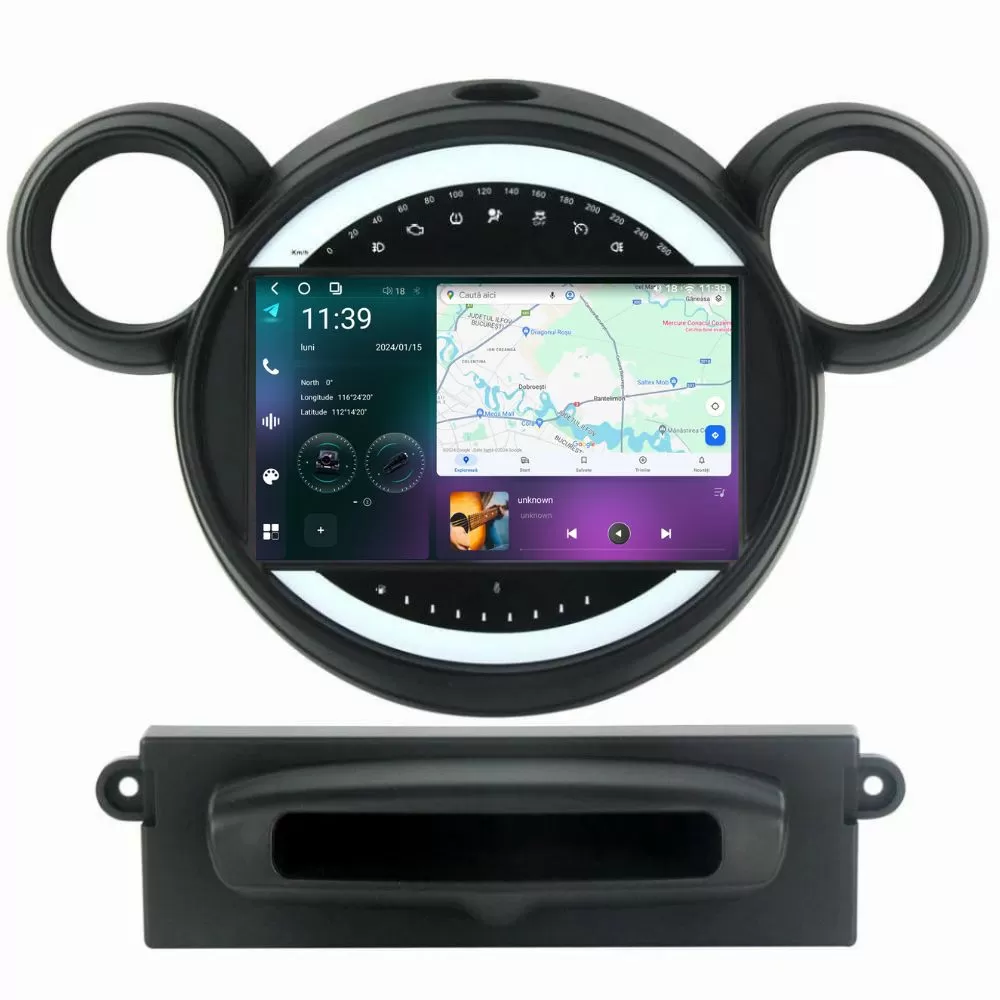 Navigatie dedicata cu Android Mini Countryman Paceman (R60, R61) 2010 - 2017, 12GB RAM, Radio GPS Dual Zone, Display 2K QLED 9.5