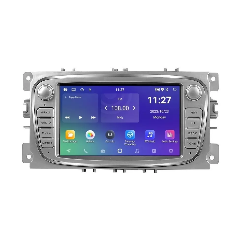 Navigatie dedicata cu Android Ford Galaxy 2008 - 2015, gri, 2GB RAM, Radio GPS Dual Zone, Display HD 7