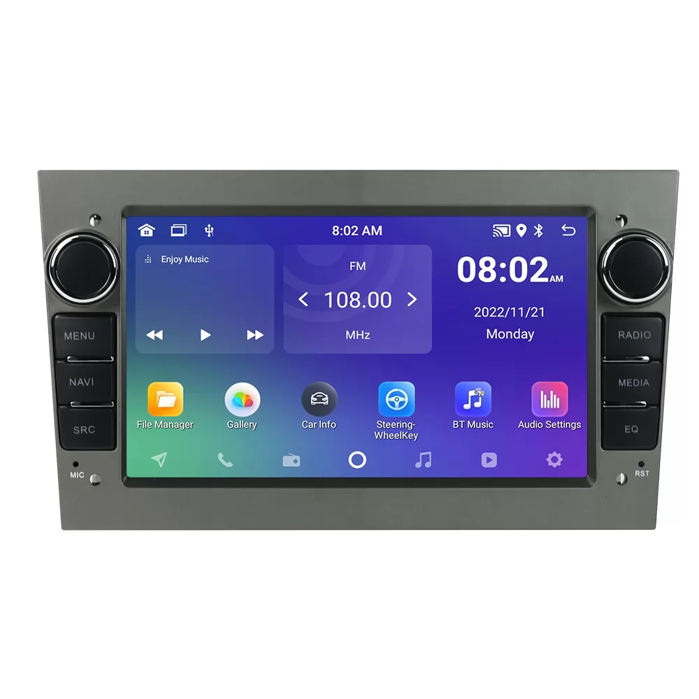 Navigatie dedicata cu Android Opel Vectra C 2002 - 2009, gri inchis, 2GB RAM, Radio GPS Dual Zone, Display HD 7
