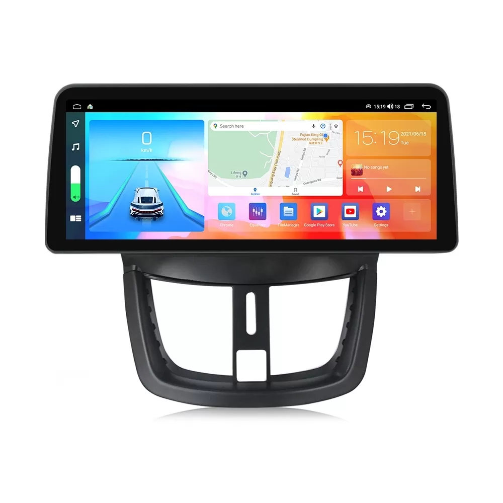 Navigatie dedicata cu Android Peugeot 206+ 2009 - 2014, 4GB RAM, Radio GPS Dual Zone, Display QLED 12.3