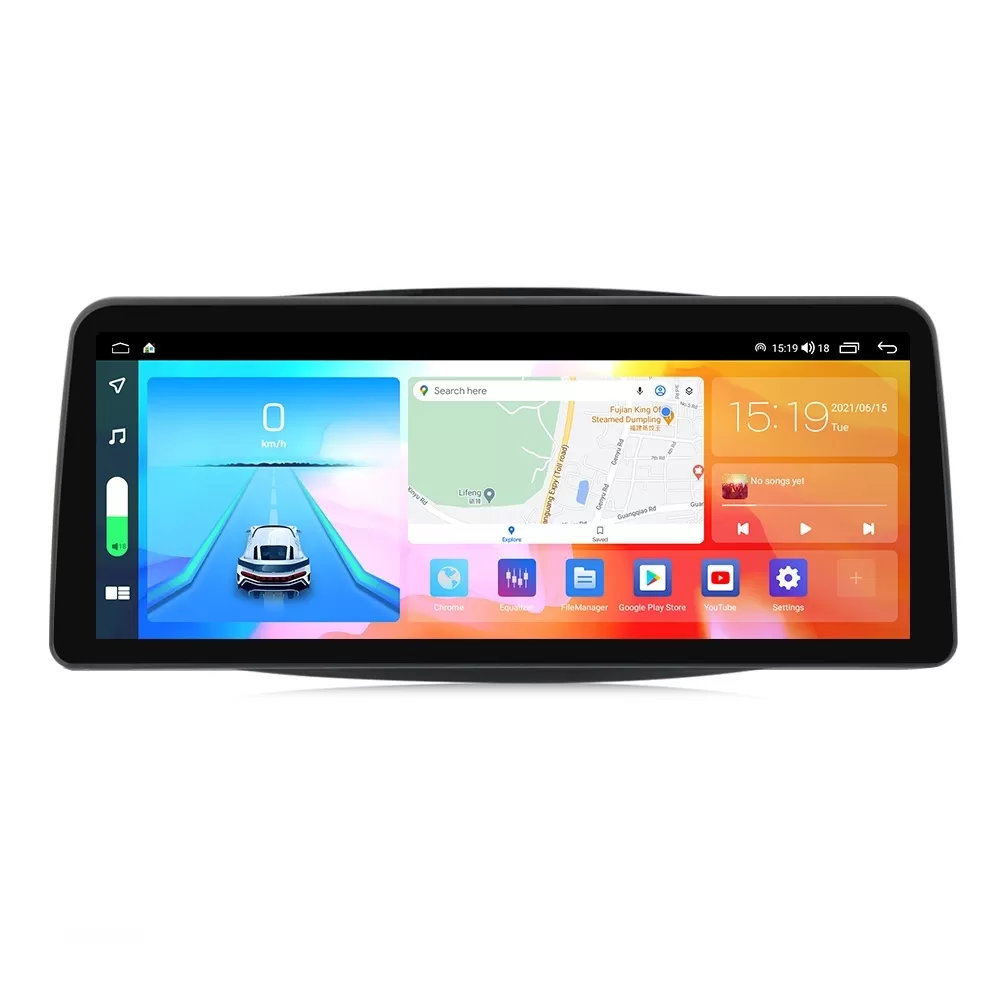 Navigatie dedicata cu Android Smart Fortwo dupa 2014, 4GB RAM, Radio GPS Dual Zone, Display QLED 12.3