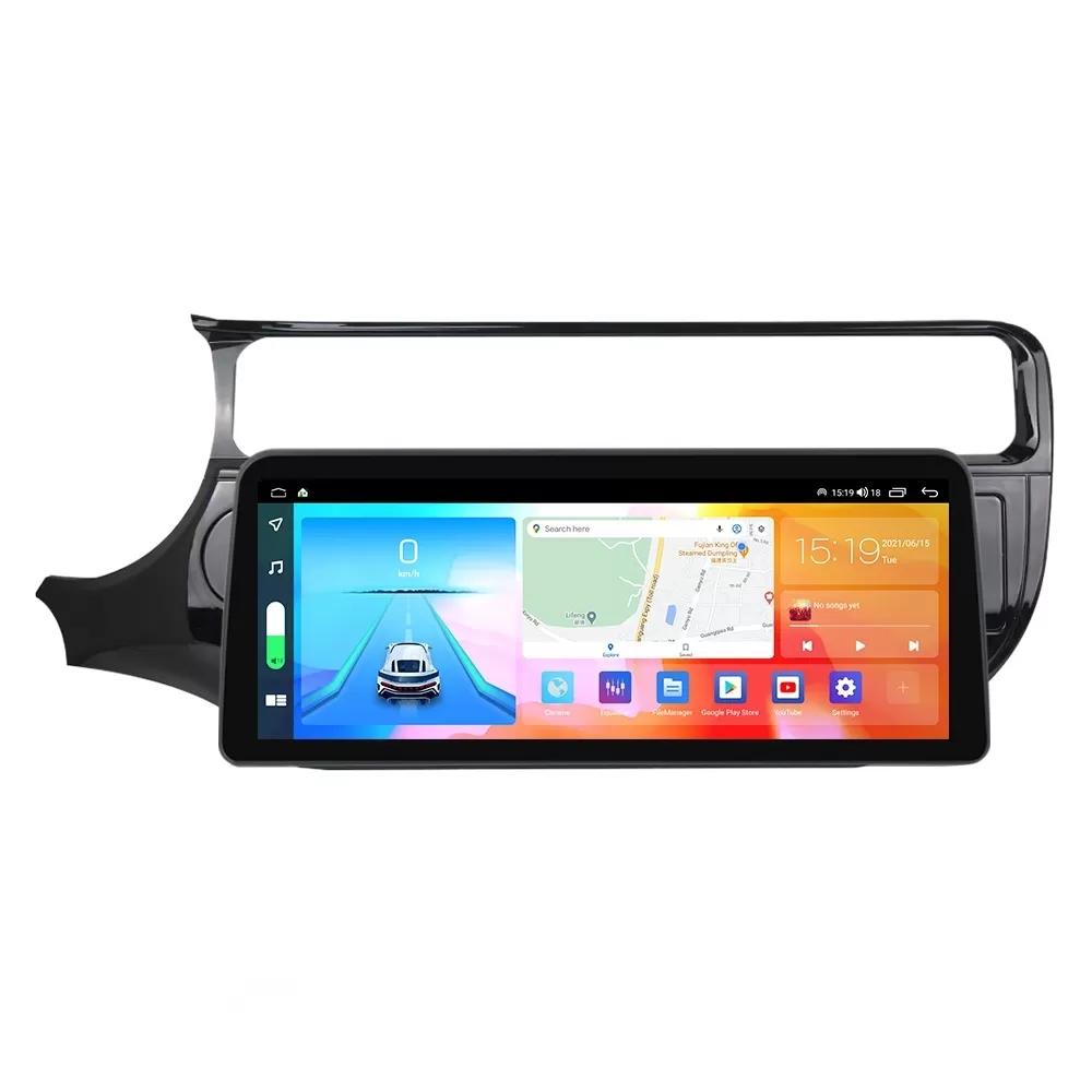Navigatie dedicata cu Android Kia Rio III 2014 - 2017, 4GB RAM, Radio GPS Dual Zone, Display QLED 12.3