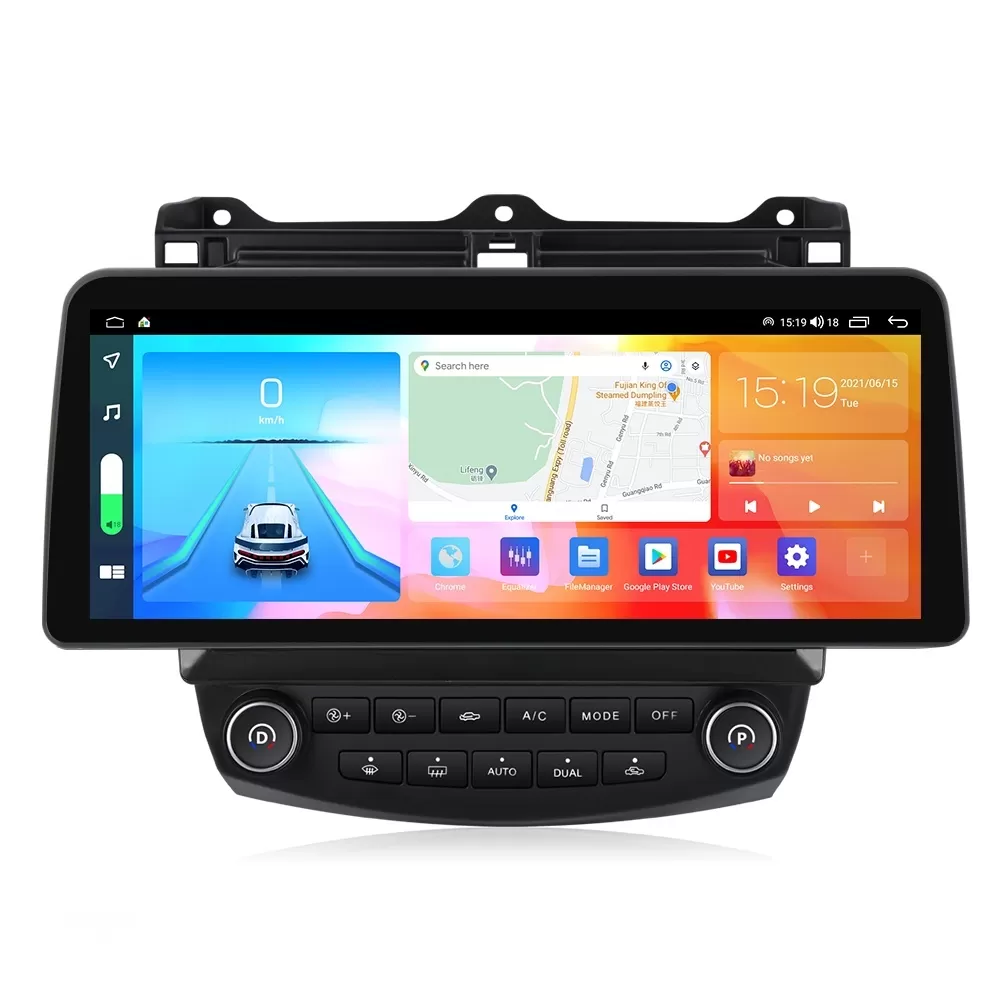 Navigatie dedicata cu Android Honda Accord VII 2003 - 2008 benzina, 8GB RAM, Radio GPS Dual Zone, Display QLED 12.3