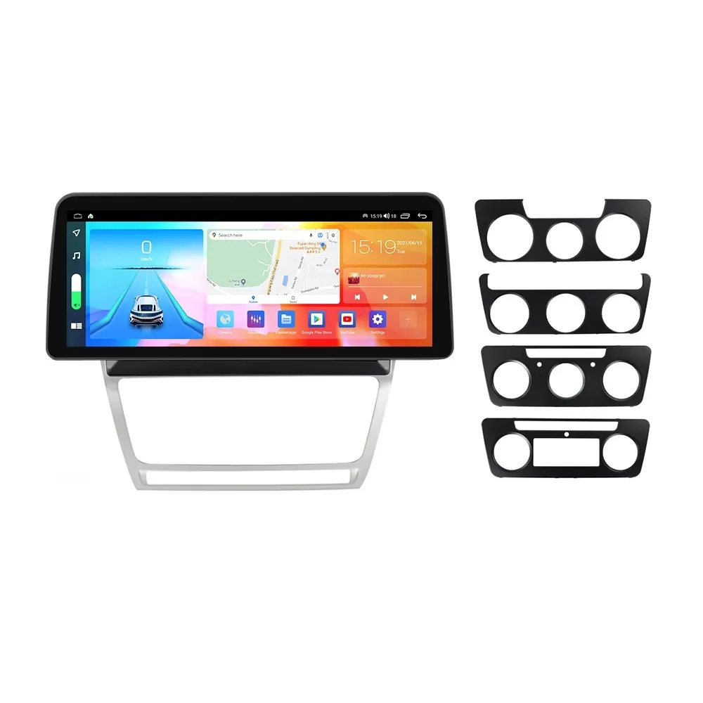 Navigatie dedicata cu Android Skoda Octavia II 2004 - 2013, gri, 8GB RAM, Radio GPS Dual Zone, Display QLED 12.3