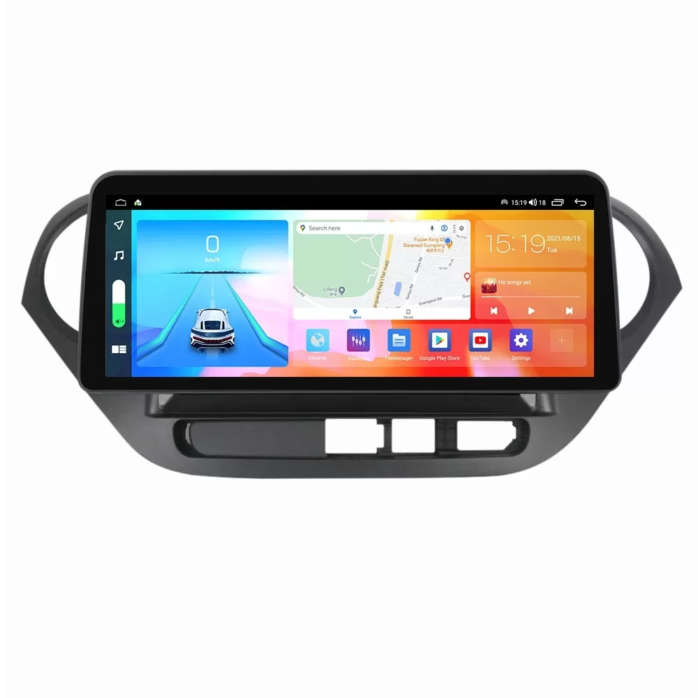 Navigatie dedicata cu Android Hyundai i10 2013 - 2019, 8GB RAM, Radio GPS Dual Zone, Display QLED 12.3
