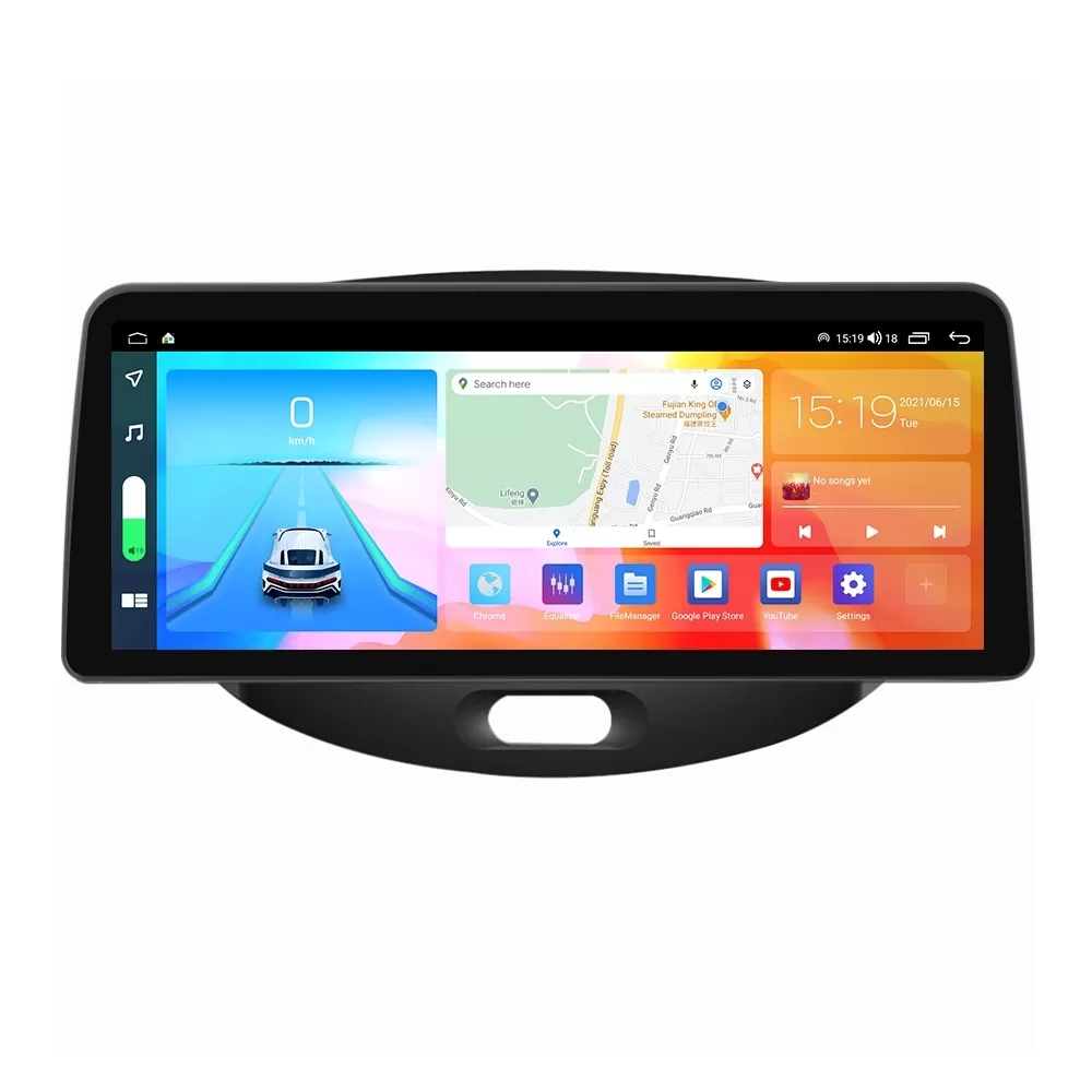 Navigatie dedicata cu Android Hyundai i10 2007 - 2013, 8GB RAM, Radio GPS Dual Zone, Display QLED 12.3