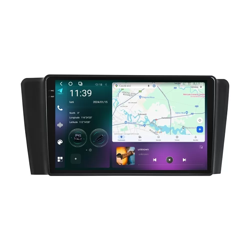 Navigatie dedicata cu Android Volvo V70 II XC70 I 2000 - 2004, 12GB RAM, Radio GPS Dual Zone, Display 2K QLED 9.5