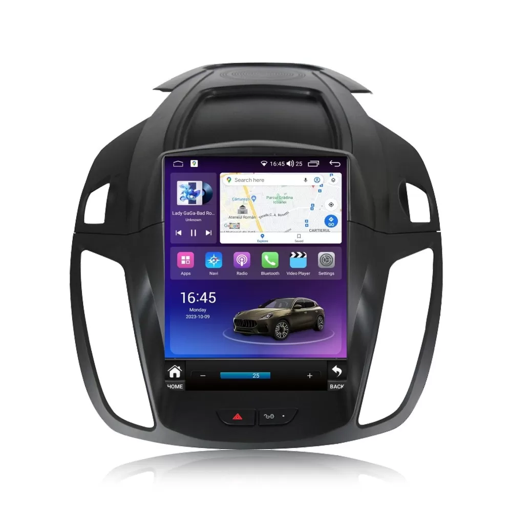 Navigatie dedicata cu Android tip tesla Ford C-Max II Grand C-Max 2010 - 2019, 4GB RAM, Radio GPS Dual Zone, Touchscreen IPS 9.7