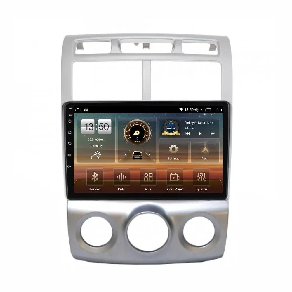 Navigatie dedicata cu Android KIA Sportage 2004 - 2010 fabricata in Coreea, clima manuala, 6GB RAM, Radio GPS Dual Zone, Display HD QLED 9