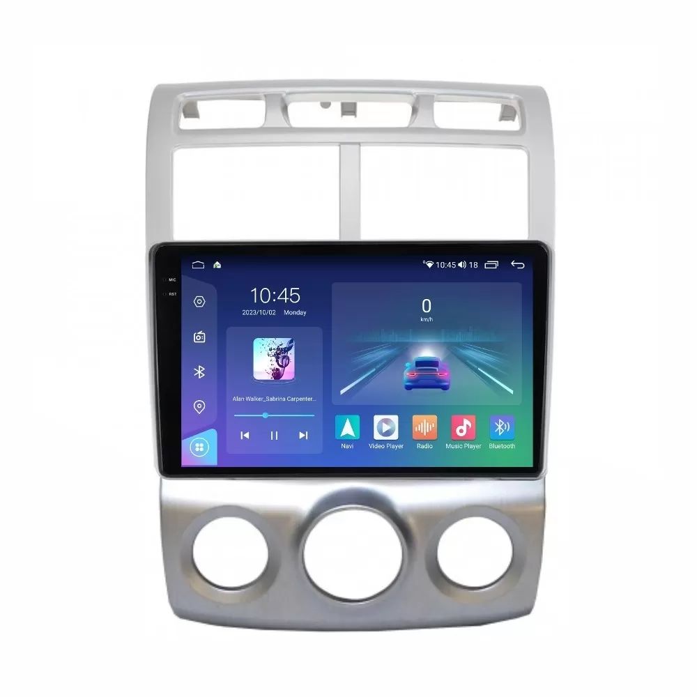 Navigatie dedicata cu Android KIA Sportage 2004 - 2010 fabricata in Coreea, clima manuala, 8GB RAM, Radio GPS Dual Zone, Display 2K QLED 9.5