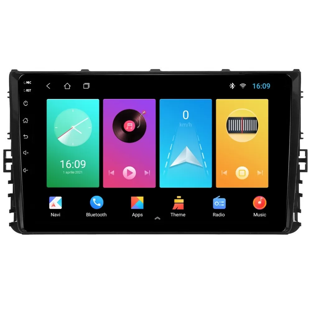 Navigatie dedicata cu Android VW T-Roc dupa 2017, 2GB RAM, Radio GPS Dual Zone, Display HD IPS 9
