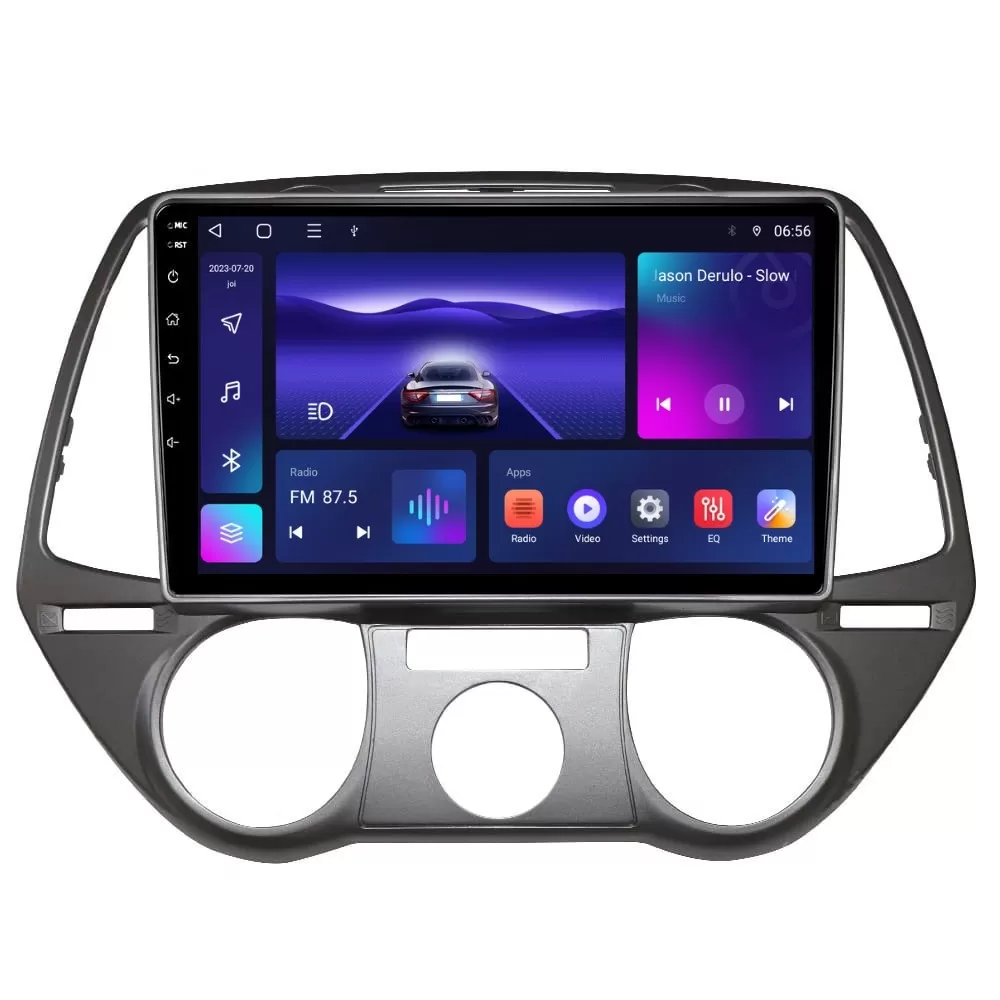 Navigatie dedicata cu Android Hyundai i20 2008 - 2012, clima manuala, 4GB RAM, Radio GPS Dual Zone, Display HD IPS 9