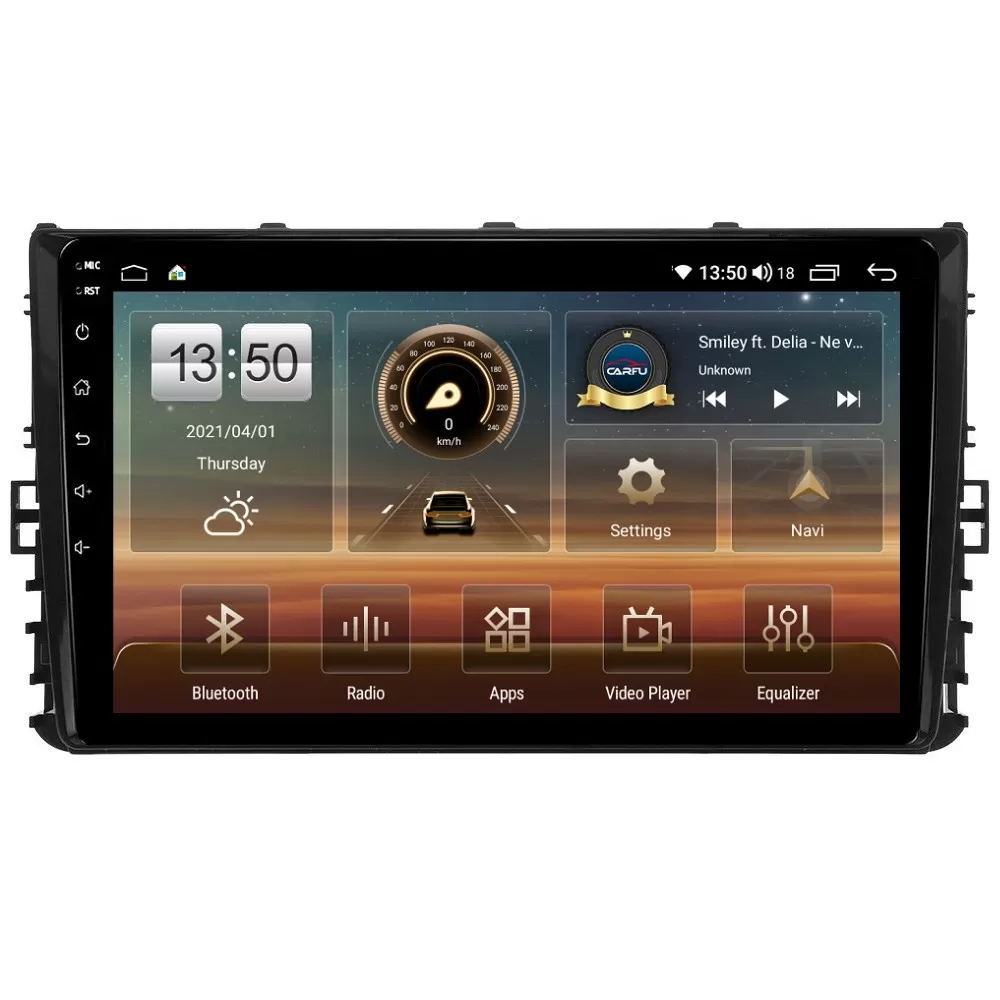 Navigatie dedicata cu Android VW Transporter Caravelle dupa 2020, 4GB RAM, Radio GPS Dual Zone, Display HD QLED 9