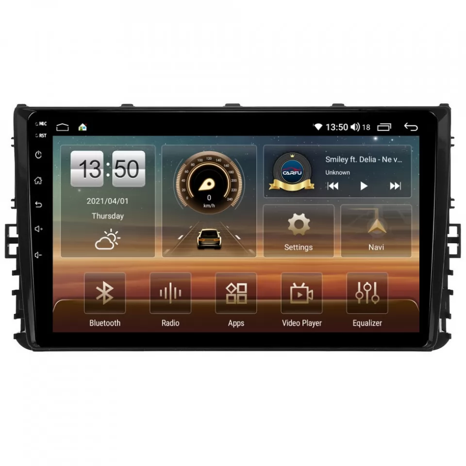 Navigatie dedicata cu Android VW Transporter Caravelle dupa 2020, 6GB RAM, Radio GPS Dual Zone, Display HD QLED 9