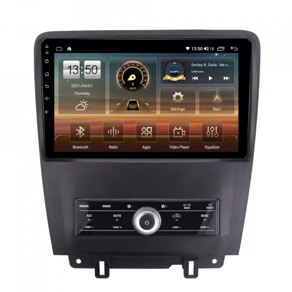 Navigatie dedicata cu Android Ford Mustang 2009 - 2014, 8GB RAM, Radio GPS Dual Zone, Display HD QLED 10