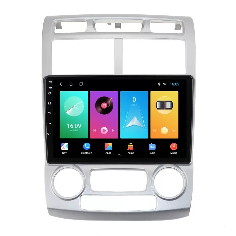 Navigatie dedicata cu Android KIA Sportage 2004 - 2010 fabricata in Coreea, clima automata, 1GB RAM, Radio GPS Dual Zone, Display HD IPS 9
