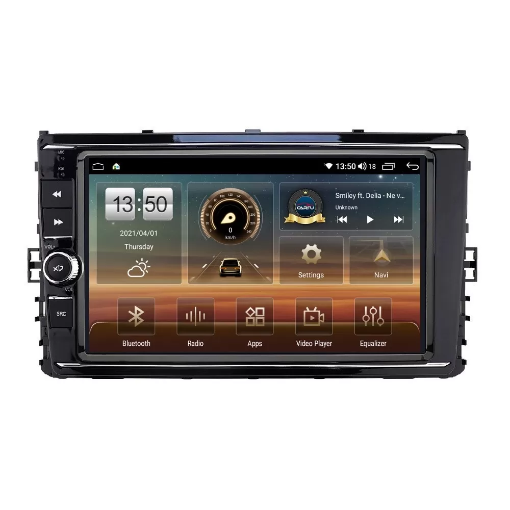 Navigatie dedicata cu Android VW Transporter Caravelle dupa 2020, 4GB RAM, Radio GPS Dual Zone, Display HD QLED 9'' Touchscreen, Internet Wi-Fi si slot SIM 4G, Bluetooth, MirrorLink, USB