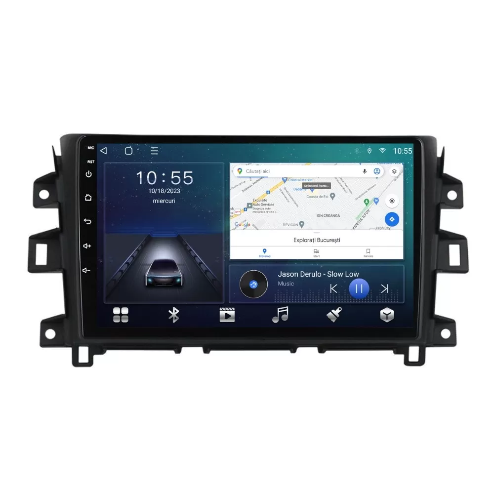 Navigatie dedicata cu Android Nissan Navara NP300 D23 dupa 2014, 2GB RAM, Radio GPS Dual Zone, Display HD QLED 9