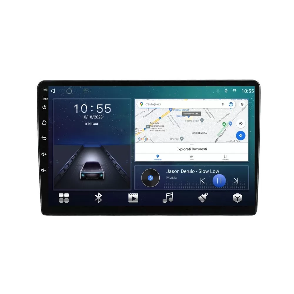 Navigatie dedicata cu Android Citroen C5 III 2008 - 2017 cu navigatie originala, 2GB RAM, Radio GPS Dual Zone, Display HD QLED 10