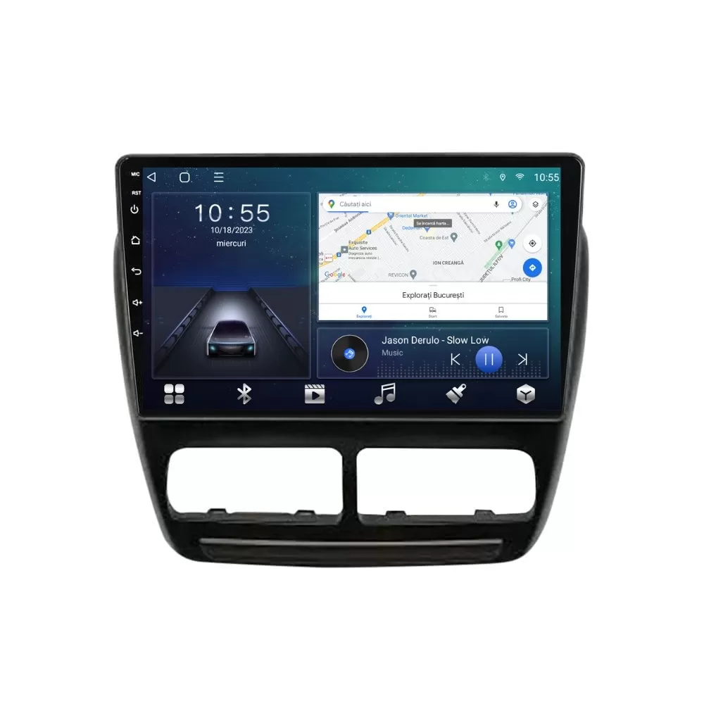 Navigatie dedicata cu Android Fiat Doblo 2010 - 2015, 2GB RAM, Radio GPS Dual Zone, Display HD QLED 10