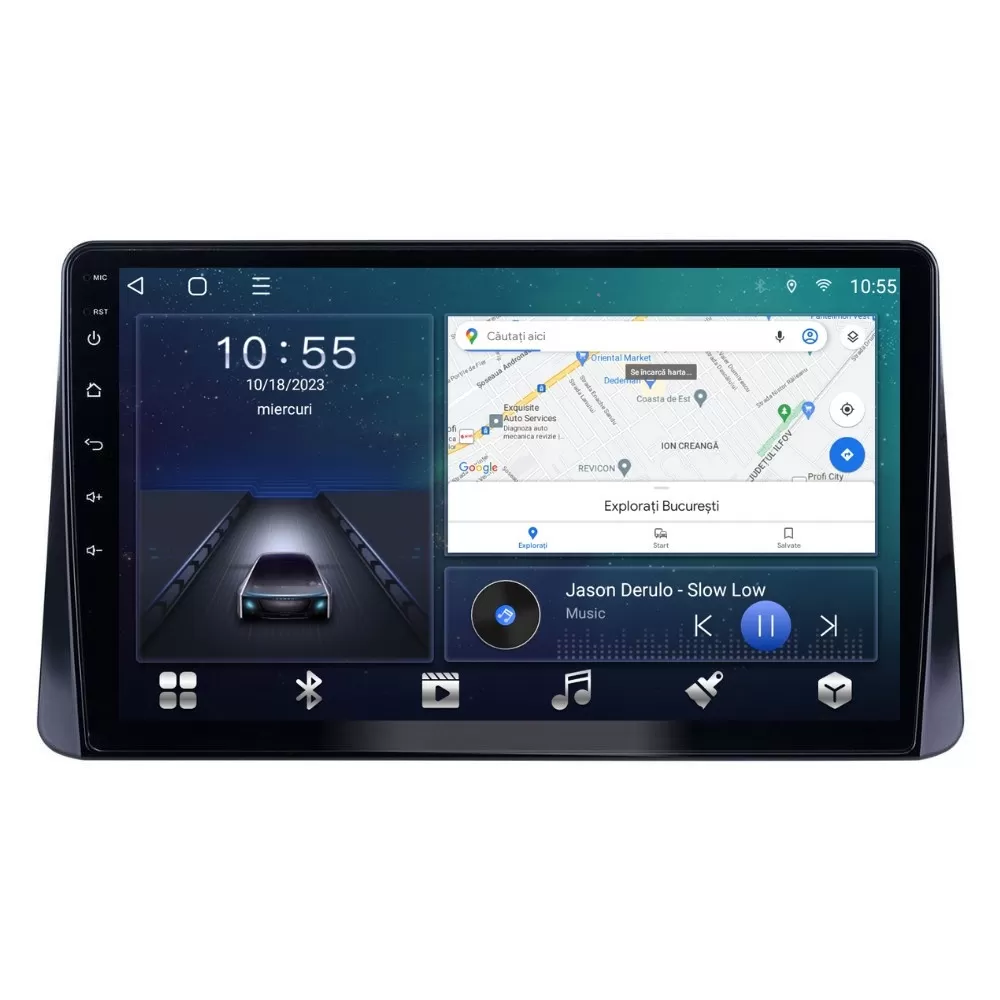 Navigatie dedicata cu Android Mitsubishi Eclipse Cross 2017 - 2020, 2GB RAM, Radio GPS Dual Zone, Display HD QLED 10
