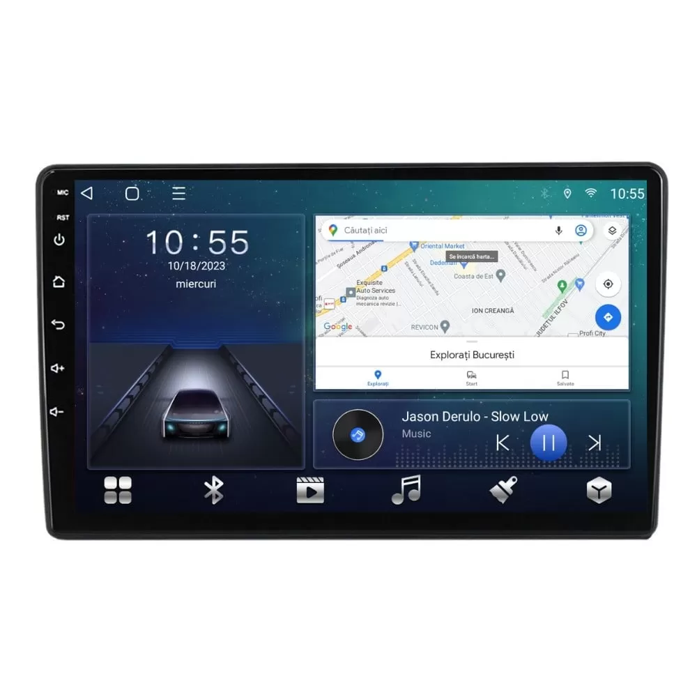 Navigatie dedicata cu Android VW Scirocco 2008 - 2018, 2GB RAM, Radio GPS Dual Zone, Display HD QLED 10'' Touchscreen, Internet Wi-Fi si slot SIM 4G, Bluetooth, MirrorLink, USB