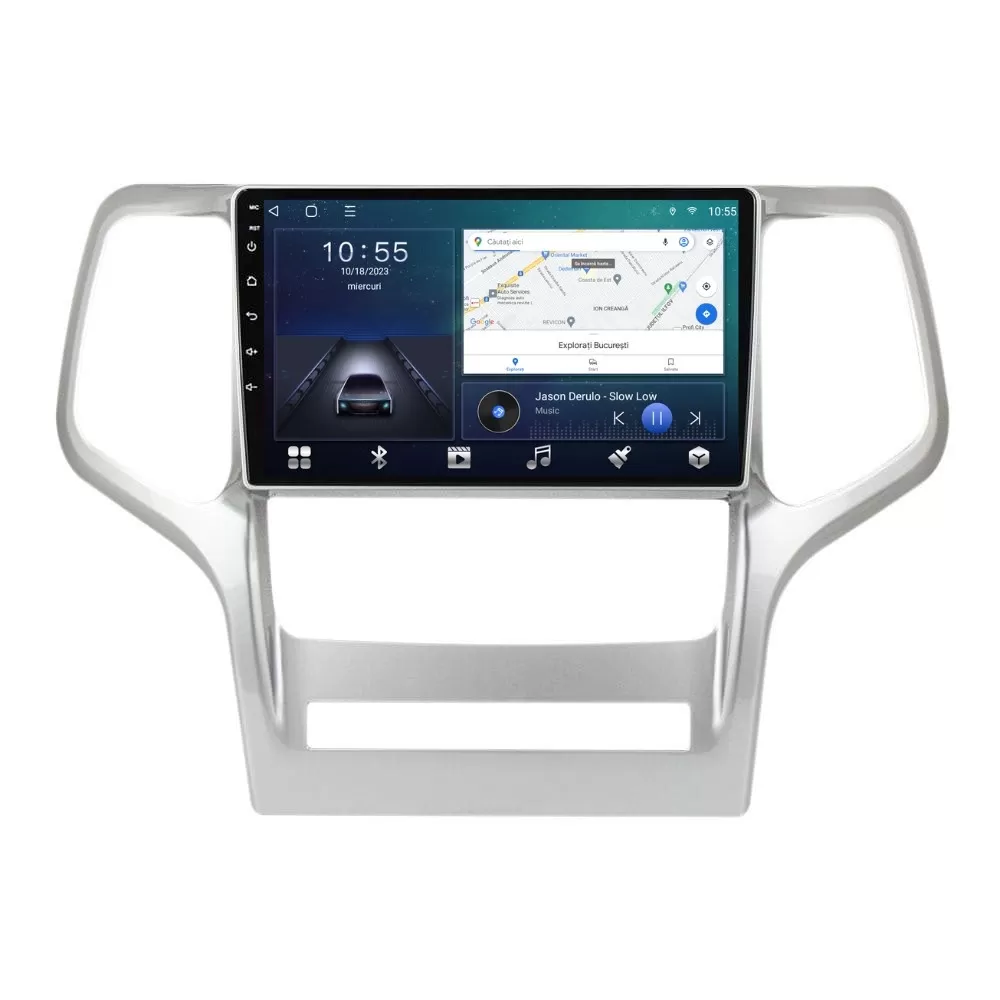 Navigatie dedicata cu Android Jeep Grand Cherokee IV 2011 - 2014, 2GB RAM, Radio GPS Dual Zone, Display HD QLED 9