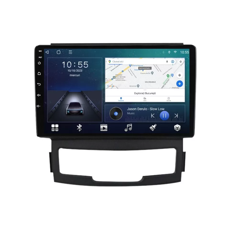 Navigatie dedicata cu Android Ssangyong Korando 2010 - 2013, 2GB RAM, Radio GPS Dual Zone, Display HD QLED 9