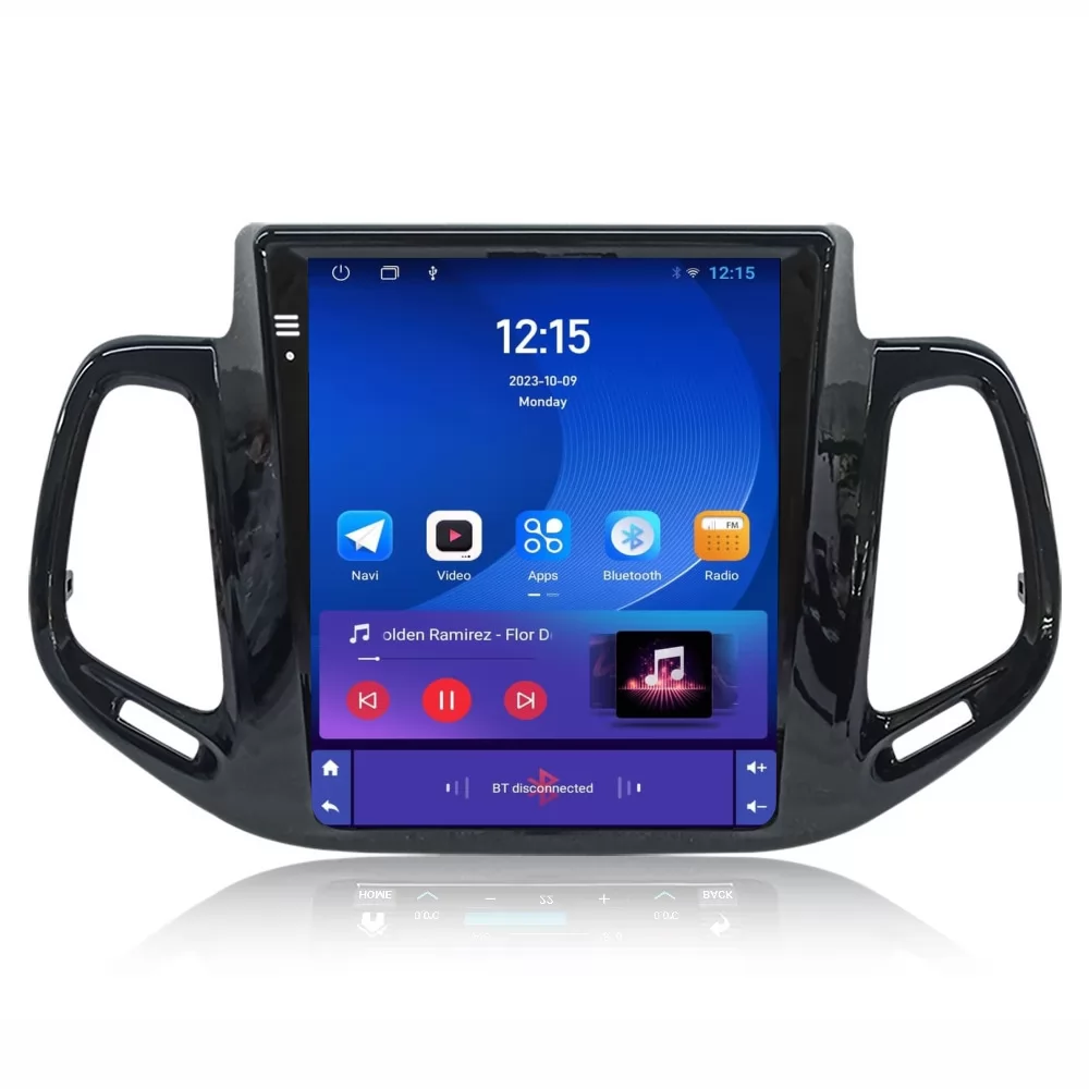 Navigatie dedicata cu Android tip tesla Jeep Compass II dupa 2016, 1GB RAM, Radio GPS Dual Zone, Touchscreen IPS 9.7