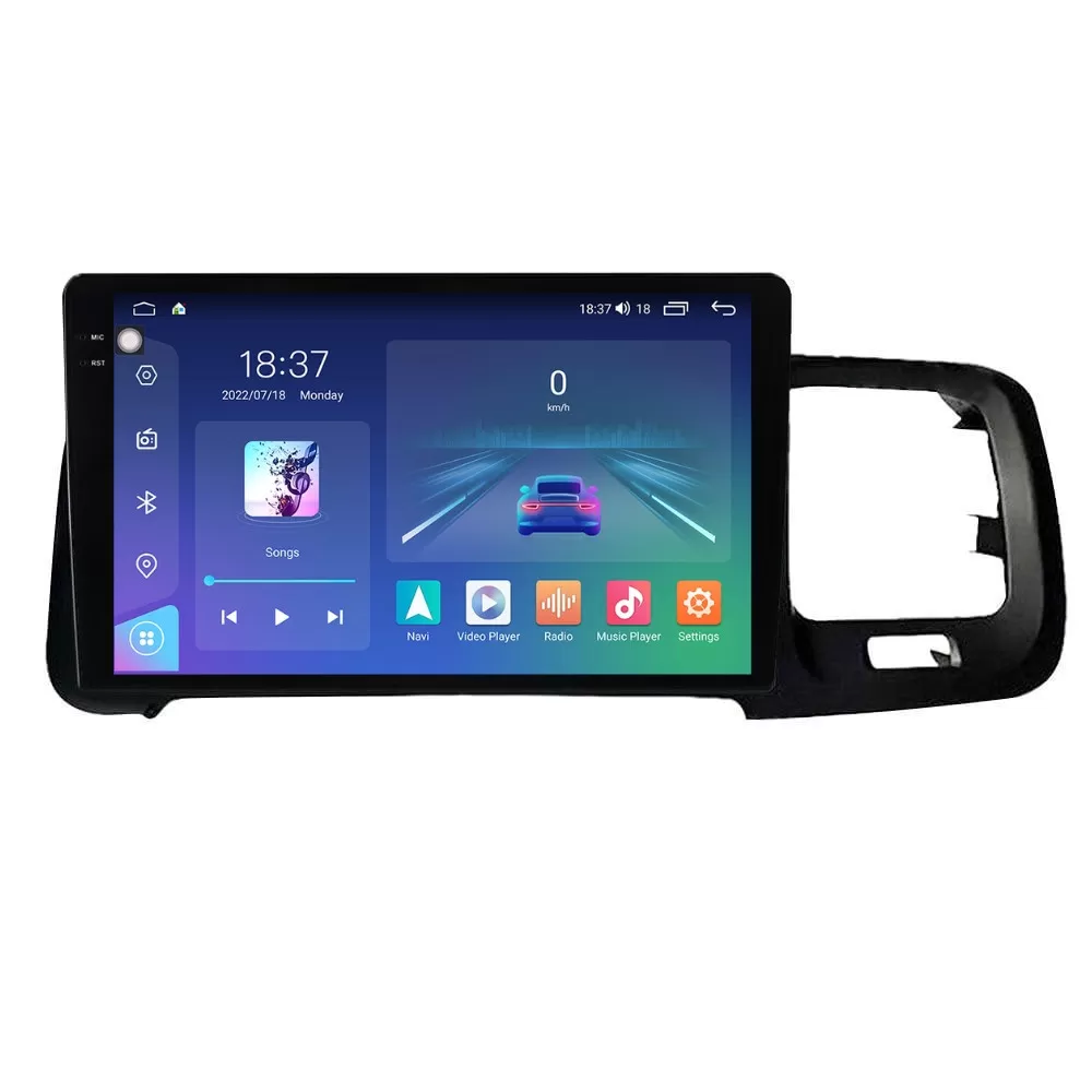 Navigatie dedicata cu Android Volvo S60 II V60 I 2010 - 2014, 4GB RAM, Radio GPS Dual Zone, Display 2K QLED 9.5
