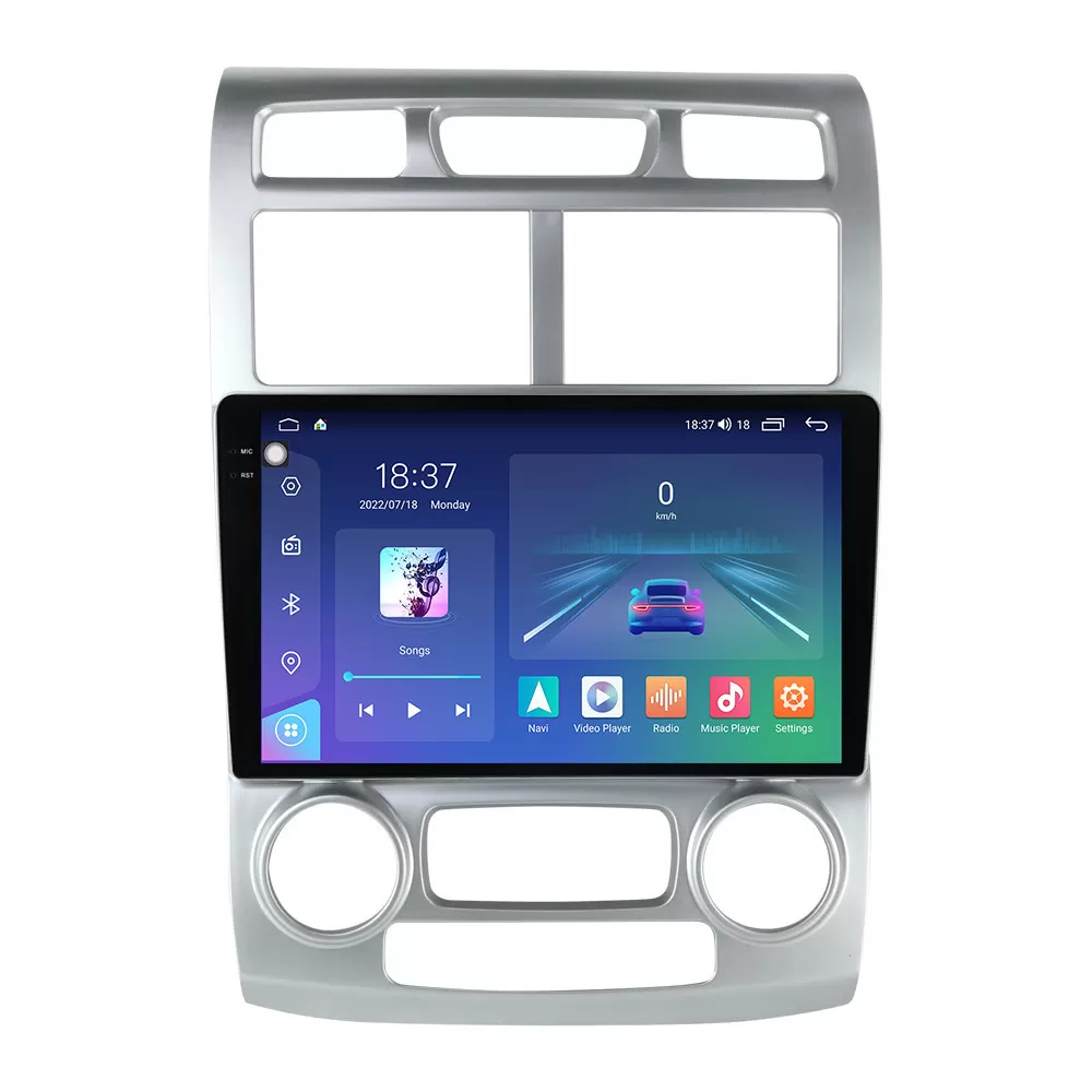 Navigatie dedicata cu Android KIA Sportage 2004 - 2010 fabricata in Coreea, clima automata, 4GB RAM, Radio GPS Dual Zone, Display 2K QLED 9.5