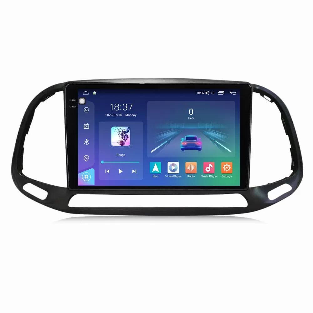 Navigatie dedicata cu Android Fiat Doblo 2015 - 2022, 8GB RAM, Radio GPS Dual Zone, Display 2K QLED 9.5