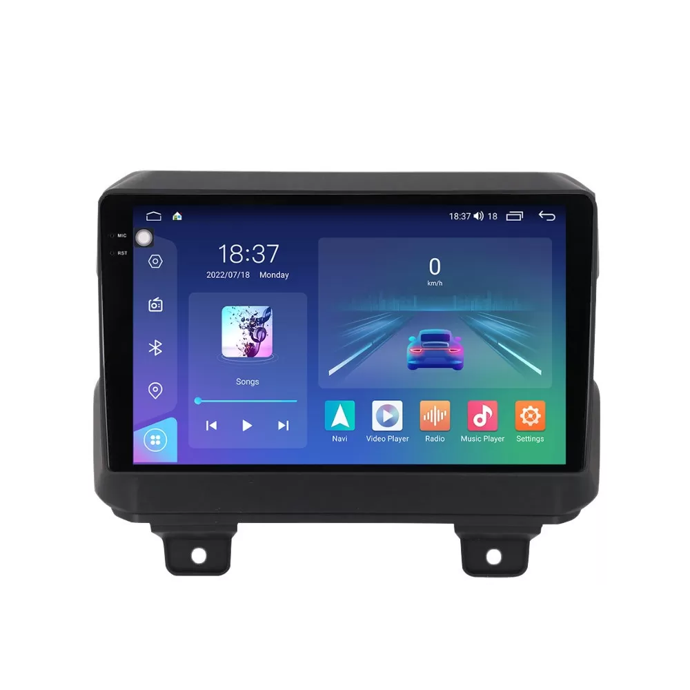 Navigatie dedicata cu Android Jeep Wrangler IV dupa 2018, 8GB RAM, Radio GPS Dual Zone, Display 2K QLED 9.5