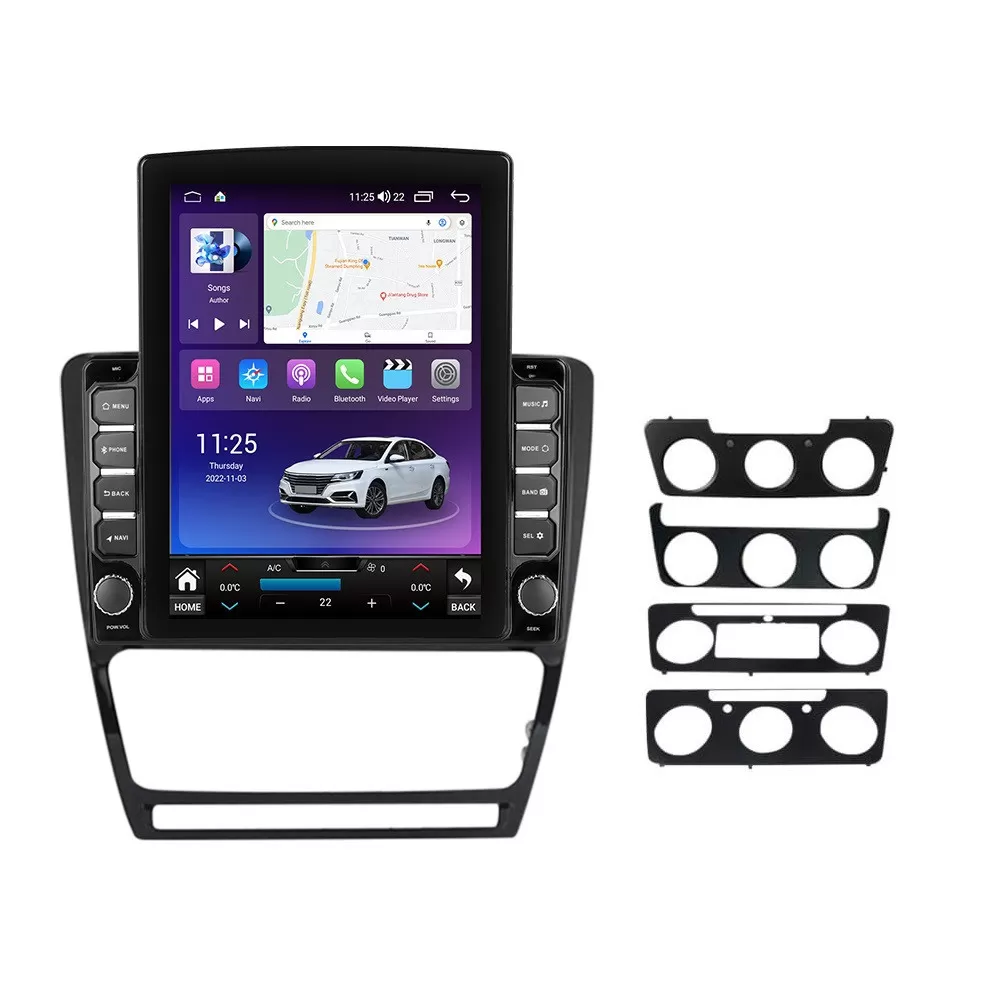 Navigatie dedicata cu Android Skoda Octavia II 2004 - 2013, negru, 8GB RAM, Radio GPS Dual Zone, Touchscreen IPS 9.7