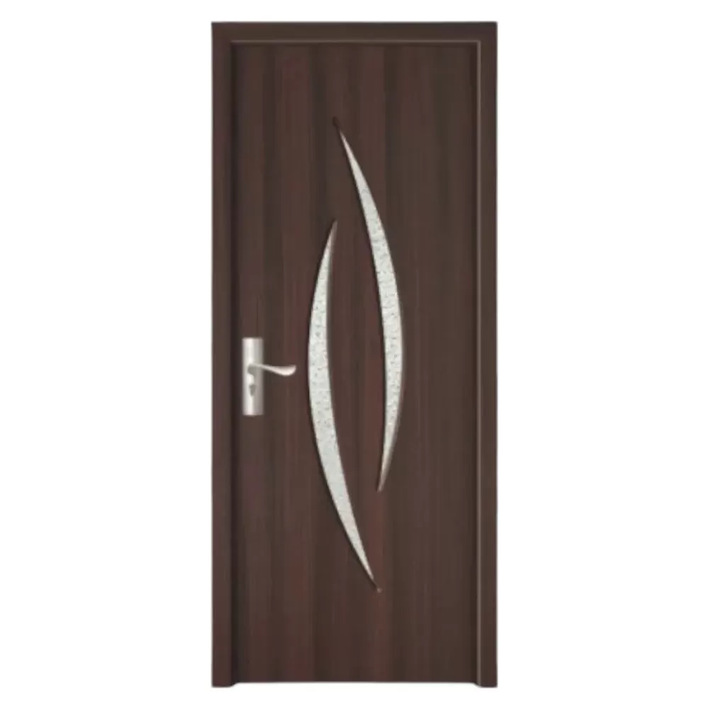 Usa Interior din MDF Novo Doors ND100, Cadru din Lemn Masiv, Geam Sablat, KIT COMPLET, Toc , Manere si balamale incluse (Culoare: Wenge, Dimensiune: 80 cm, Maner: Patrat negru inchidere magnetica, Toc: Reglabil 30 cm)
