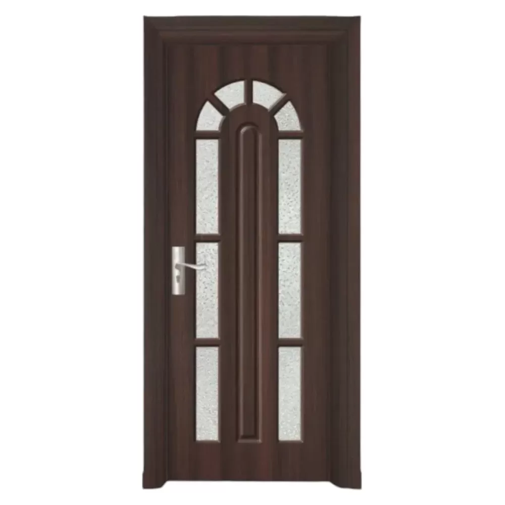 Usa Interior din MDF Novo Doors ND108, Cadru din Lemn Masiv, Geam Sablat, KIT COMPLET, Toc , Manere si balamale incluse (Culoare: Wenge, Dimensiune: 60 cm, Maner: Patrat negru inchidere magnetica, Toc: Reglabil 30 cm)