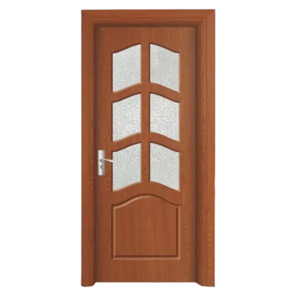 Usa Interior din MDF Novo Doors ND109, Cadru din Lemn Masiv, Geam Sablat, KIT COMPLET, Toc , Manere si balamale incluse (Culoare: Stejar Auriu, Dimensiune: 60 cm, Toc: Reglabil 10 cm, Maner: Patrat auriu inchidere magnetica)