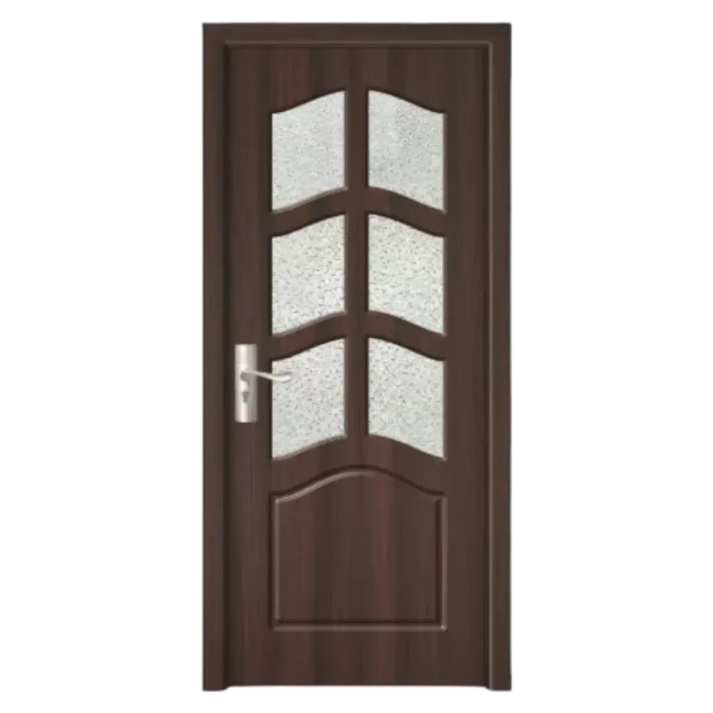 Usa Interior din MDF Novo Doors ND109, Cadru din Lemn Masiv, Geam Sablat, KIT COMPLET, Toc , Manere si balamale incluse (Culoare: Wenge, Dimensiune: 80 cm, Toc: Reglabil 30 cm, Maner: Patrat auriu inchidere magnetica)