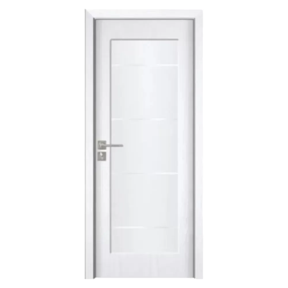 Usa Interior din MDF Novo Doors ND110-1, Cadru din Lemn Masiv, Geam Sablat, KIT COMPLET, Toc , Manere si balamale incluse (Culoare: Alb, Dimensiune: 70 cm, Toc: Reglabil 30 cm, Maner: Patrat auriu inchidere magnetica)