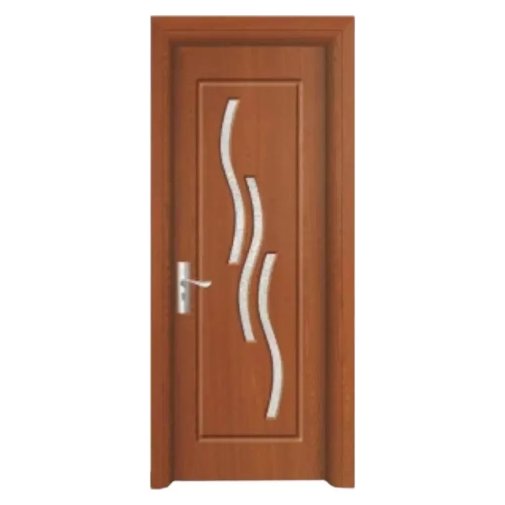 Usa Interior din MDF Novo Doors ND14, Cadru din Lemn Masiv, Geam Sablat, KIT COMPLET, Toc , Manere si balamale incluse (Culoare: Stejar Auriu, Dimensiune: 70 cm, Maner: Standard, Toc: Reglabil 30 cm)