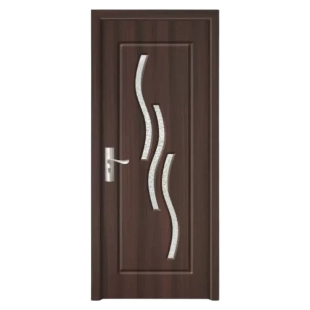 Usa Interior din MDF Novo Doors ND14, Cadru din Lemn Masiv, Geam Sablat, KIT COMPLET, Toc , Manere si balamale incluse (Culoare: Wenge, Dimensiune: 70 cm, Toc: Reglabil 10 cm, Maner: Patrat auriu inchidere magnetica)