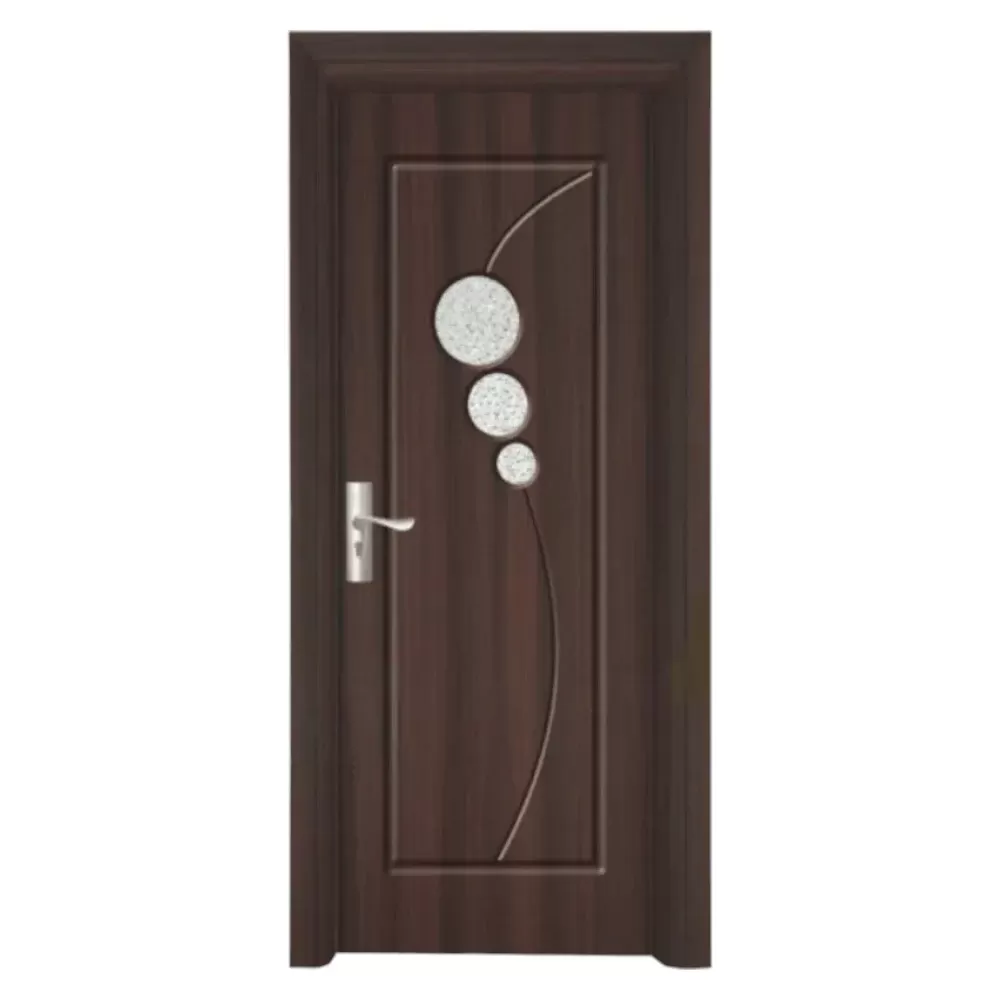 Usa Interior din MDF Novo Doors ND17, Cadru din Lemn Masiv, Geam Sablat, KIT COMPLET, Toc , Manere si balamale incluse (Culoare: Wenge, Dimensiune: 60 cm, Toc: Reglabil 10 cm, Maner: Patrat auriu inchidere magnetica)