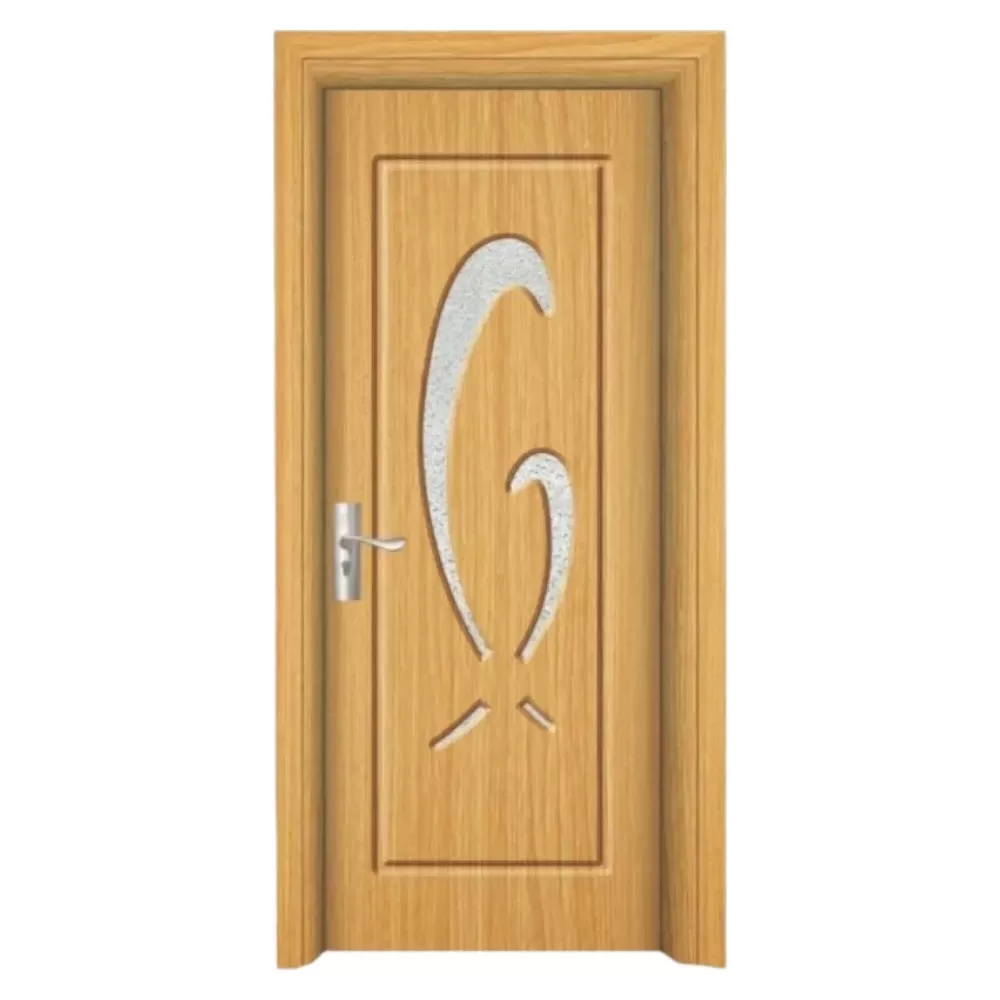 Usa Interior din MDF Novo Doors ND219, Cadru din Lemn Masiv, Geam Sablat, KIT COMPLET, Toc , Manere si balamale incluse (Culoare: Stejar Deschis, Dimensiune: 60 cm, Toc: Reglabil 30 cm, Maner: Patrat auriu inchidere magnetica)