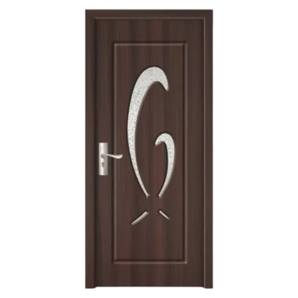 Usa Interior din MDF Novo Doors ND219, Cadru din Lemn Masiv, Geam Sablat, KIT COMPLET, Toc , Manere si balamale incluse (Culoare: Wenge, Dimensiune: 70 cm, Toc: Reglabil 10 cm, Maner: Patrat auriu inchidere magnetica)