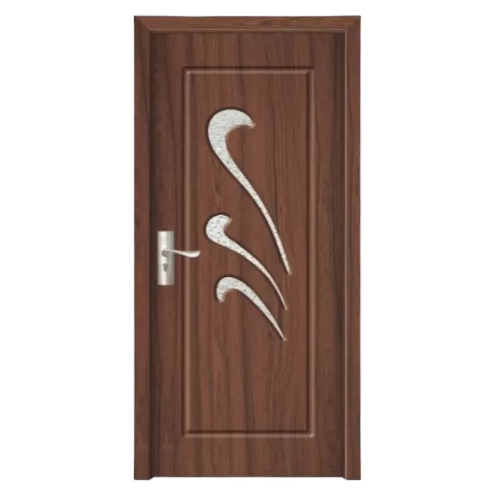 Usa Interior din MDF Novo Doors ND231, Cadru din Lemn Masiv, Geam Sablat, KIT COMPLET, Toc , Manere si balamale incluse (Culoare: Nuc, Dimensiune: 80 cm, Toc: Reglabil 30 cm, Maner: Patrat auriu inchidere magnetica)