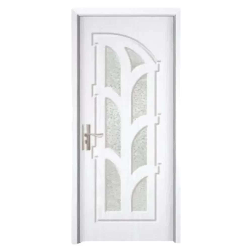 Usa Interior din MDF Novo Doors ND308, Cadru din Lemn Masiv, Geam Sablat, KIT COMPLET, Toc , Manere si balamale incluse (Culoare: Alb, Dimensiune: 60 cm, Maner: Patrat negru inchidere magnetica, Toc: Reglabil 30 cm)