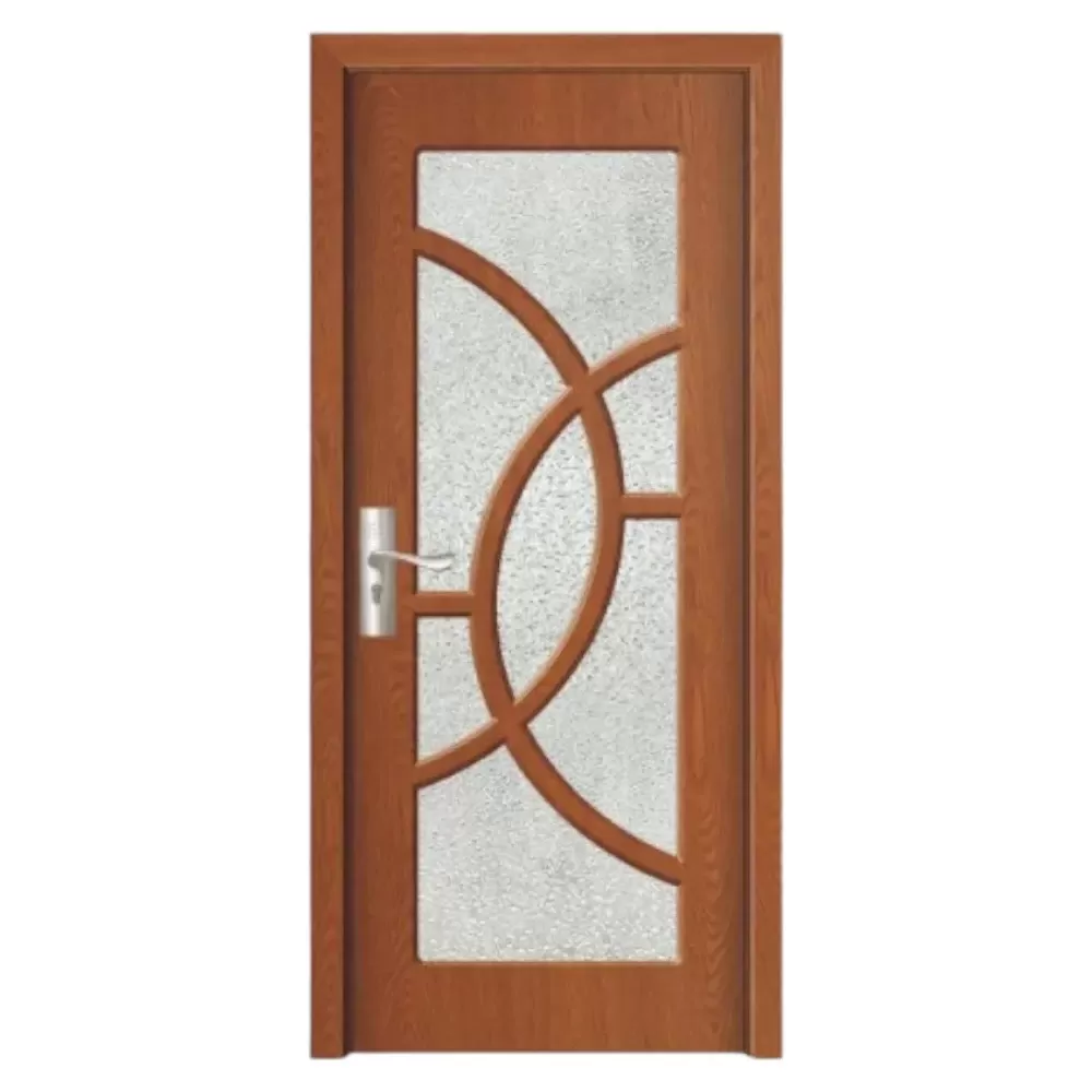 Usa Interior din MDF Novo Doors ND309, Cadru din Lemn Masiv, Geam Sablat, KIT COMPLET, Toc , Manere si balamale incluse (Culoare: Stejar Auriu, Dimensiune: 60 cm, Toc: Reglabil 30 cm, Maner: Patrat auriu inchidere magnetica)
